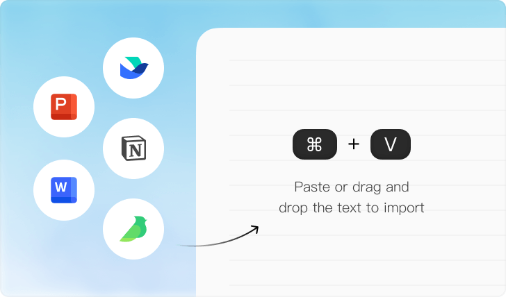 Step 1, upload a document or paste text